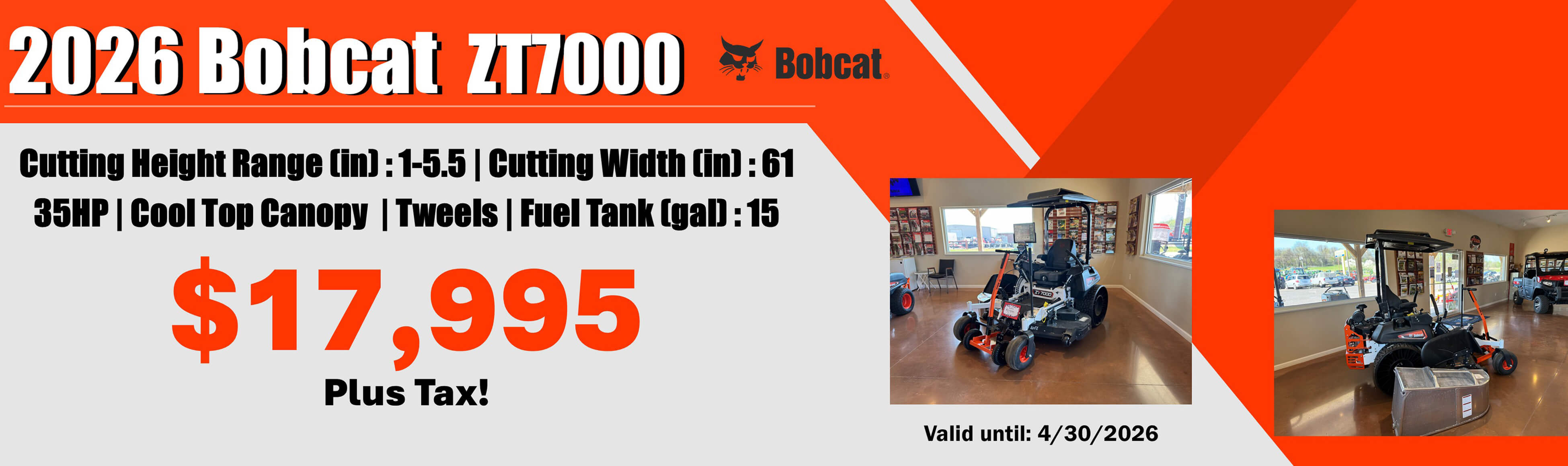 2026 Bobcat ZT7000