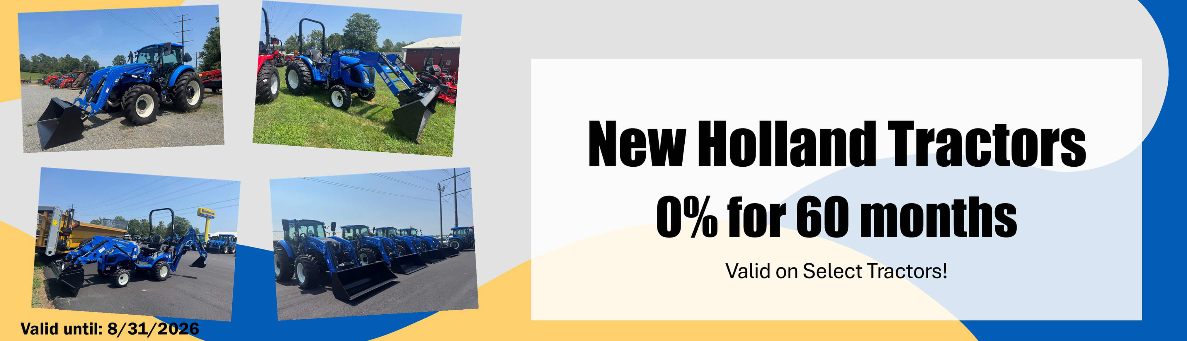 New Holland Tractors 0% for 60 Months