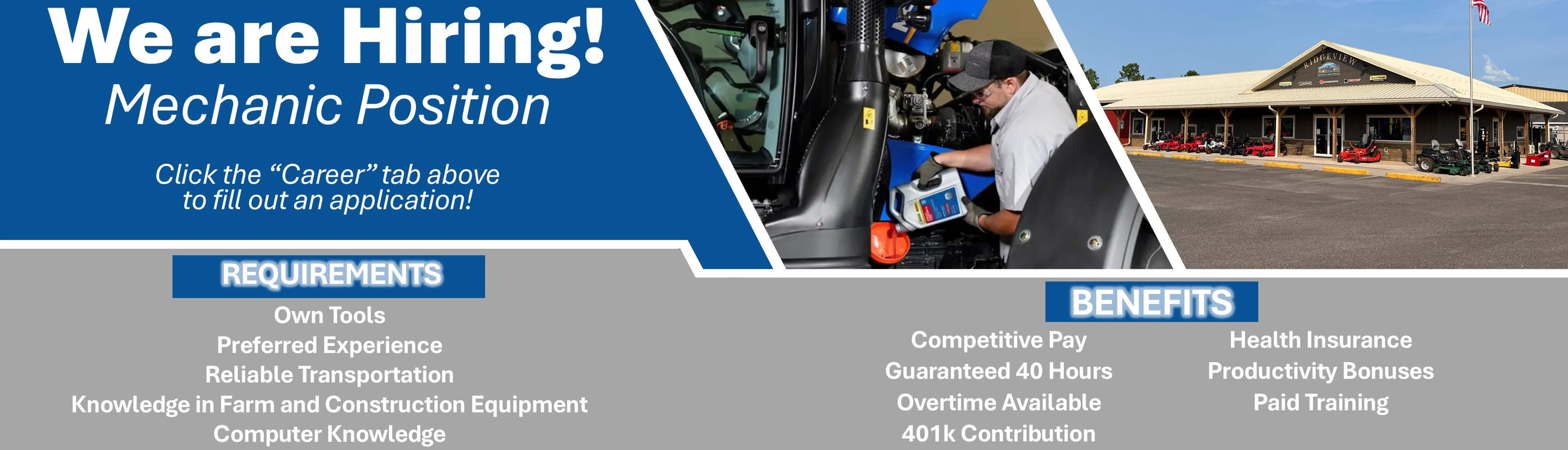 Mechanic Position Hiring
