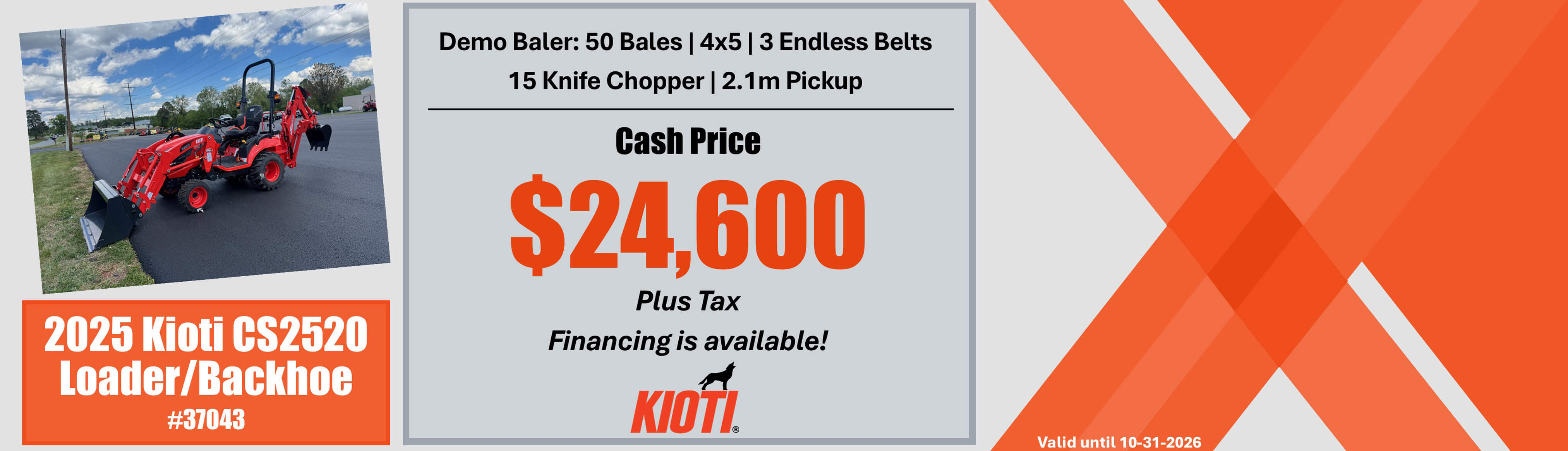 2025 Kioti CS2520 Loader/Backhoe