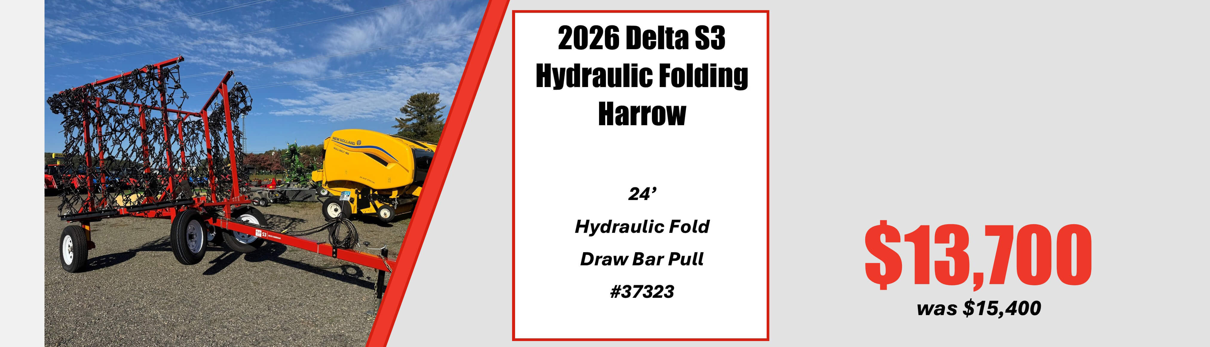 2026 Delta S3 Hydraulic Folding Harrow
